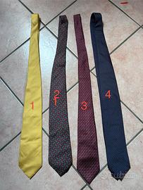 Set 4 cravatte in seta