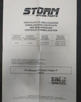 Scarico storm racing