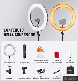 NEEWER Luce ad Anello LED 48cm Esterno 55W 5600K D