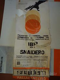 locandina partita pallacanestro Snaidero 