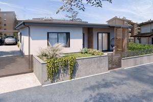 Casetta con giardino a un solo piano