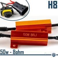 RESISTENZE 50W-8 OHM Kit Led H8 SPEGNI SPIA Errore