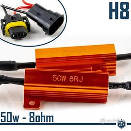 RESISTENZE 50W-8 OHM Kit Led H8 SPEGNI SPIA Errore