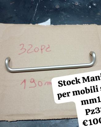 STOCK 320PZ MANIGLIETTE PER MOBILI SATINATE MM190