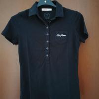 T-shirt polo da donna nera LIU Jeans by LIU Jo