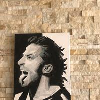 QUADRO DIPINTO SU TELA '' DEL PIERO '' firmato
