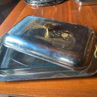 Pirofila di vetro con vassoio