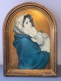 Quadro legno foglia oro