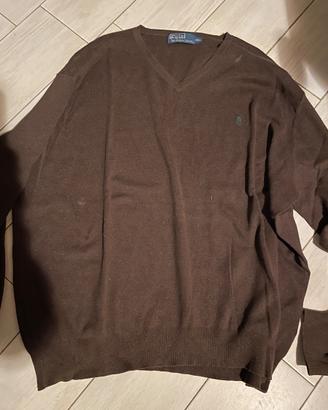 Maglione Ralph Lauren cotone xxl marrone