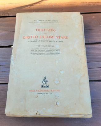 Trattato di diritto fallimentare...zanichelli 1935