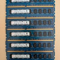6x 1GB RAM DDR3 1333MHz ECC PC3-10600E-9-10-D0