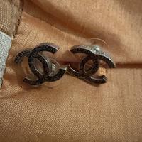 Orecchini argento Chanel originali con sacchetto