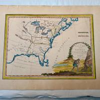 Tavola geografica America Canada Cartina  1798