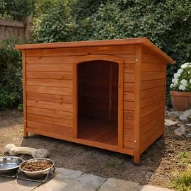 Cuccia per cani da esterno in legno 85x58 nuova