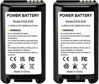 2 Batterie per Daitem allarme BAT25 BAT26 3.6V