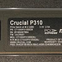 SSD Nvme 1tb Crucial P310 + enclosure opzionale