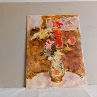 Dipinto "Vaso con fiori" di Peruzzi olio su tela