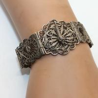 Stupendo bracciale Art Deco filigrana argento