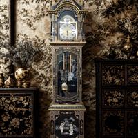 Orologio pendolo laccato nero, Cina anni 50-80