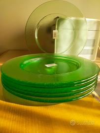 sottopiatti verdi vetro