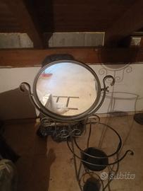 lavabo in ferro battuto con specchio 