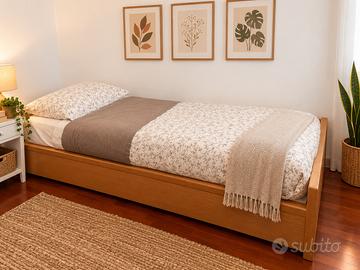 Letto singolo con secondo letto estraibile