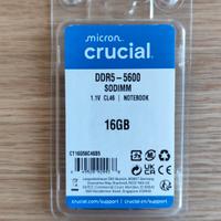 RAM Crucial DDR5 16GB per notebook 
