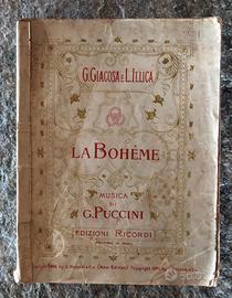 La Bohème -libretto d’opera -G. Giacosa -Illica