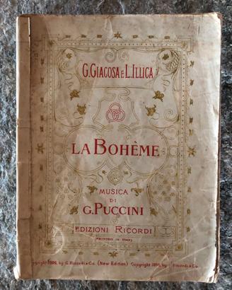 La Bohème -libretto d’opera -G. Giacosa -Illica