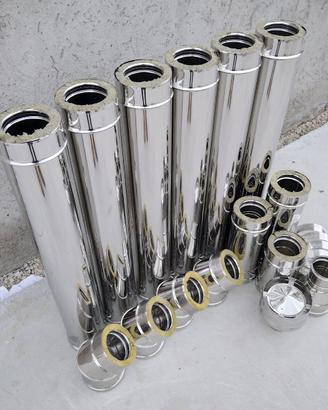Tubo inox coibentato canna fumaria stufa pellet