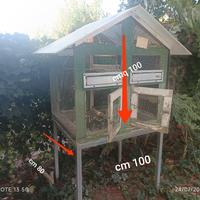 voliera esterno  con piedistallo 