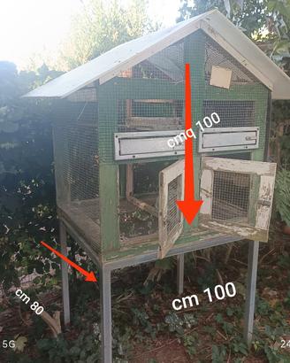 voliera esterno  con piedistallo 