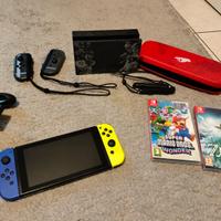 Nintendo Switch+2 giochi e 2 coppie di joycon