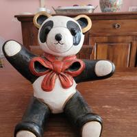 Orso Panda con fiocco rosso Thun Vintage