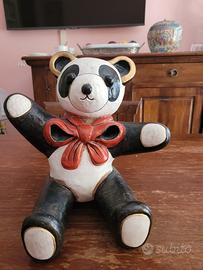 Orso Panda con fiocco rosso Thun Vintage