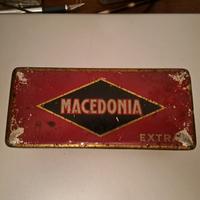 Rara scatola in latta originale d’epoca Macedonia