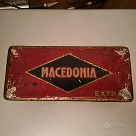 Rara scatola in latta originale d’epoca Macedonia