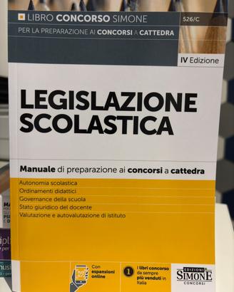 Libro legislazione scolastica edizioni SIMONE