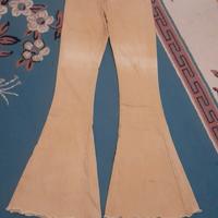 Pantaloni a zampa color sabbia/cammello - Vintage