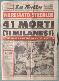 Giornale Tragedia Heysel Strage Coppa La Notte