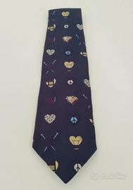 Cravatta Uomo Moschino Originale Vintage Seta