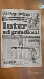 La Gazzetta dello Sport  Originale 29/5/89 Inter. 