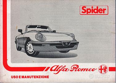 ALFA SPIDER 1.6-2.0 FL2 1989 MANUALE USO MANUTENZI