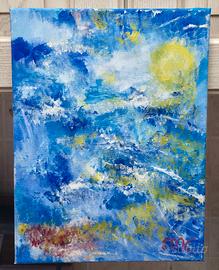 Quadro astratto Riflessi 30x40 - acrilico/tempera