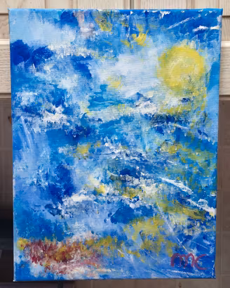 Quadro astratto Riflessi 30x40 - acrilico/tempera