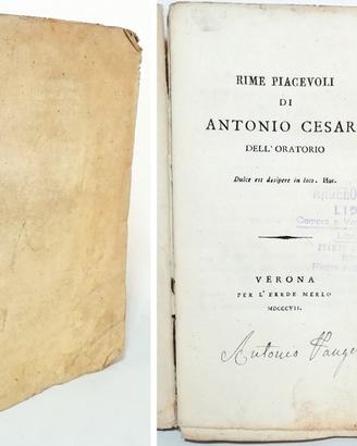 RIME PIACEVOLI DI ANTONIO CESARI DELL'ORATORIO