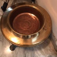 Braciere rame e ottone con alzata