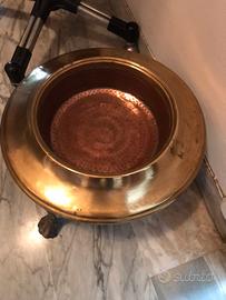 Braciere rame e ottone con alzata