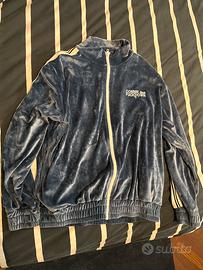 Felpa Comme des Fuckdown in ciniglia/velluto blu.