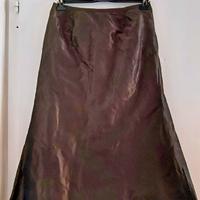 gonna lunga marrone cangiante 